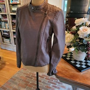 BB Dakota vegan leather medium cropped jacket